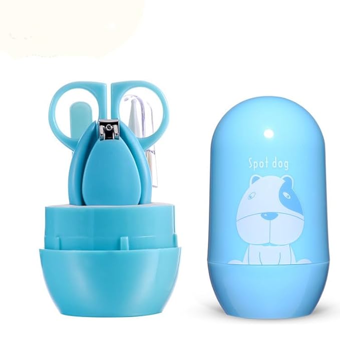 FinchGold 4pcs Baby Health Kits Nail Care Set for Kids Nail Clipper Scissors Nail Clippers Storage Box for Travel