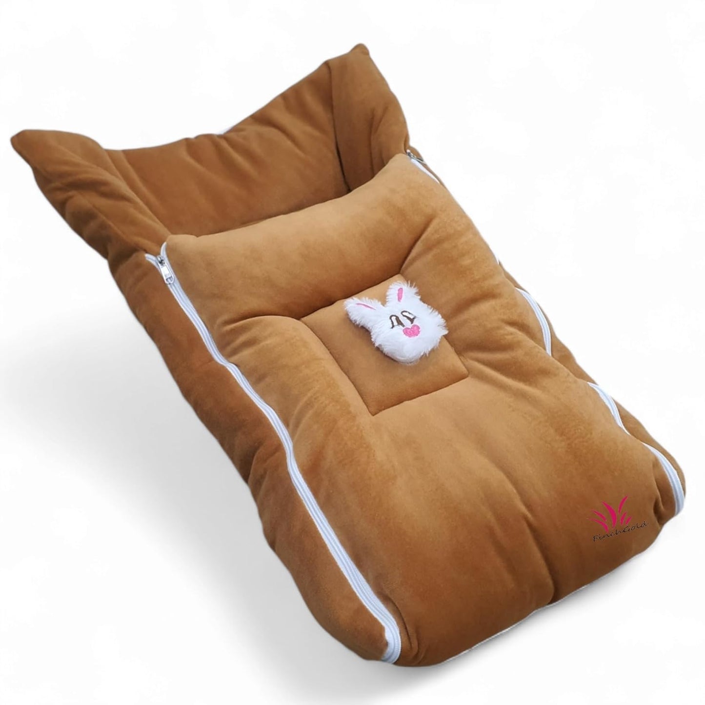 FinchGold Baby Sleeping Bag for 0-6 Months - Brown Velvet