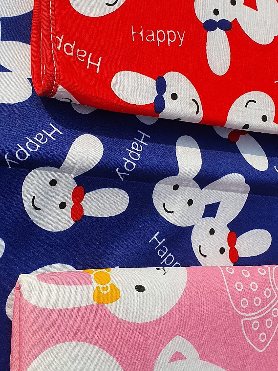 FinchGold Baby Diaper Changing Mats/Bichhoni (One Side Cotton One Side Plastic) Waterproof Bed Protectors for 0-15 Months Babies ((Pack of 3)) Random Multi Color Designs