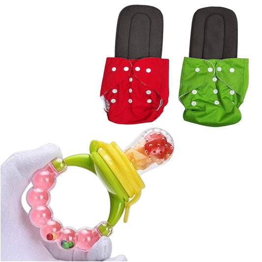 FinchGold Baby Gift Set with 1 Fruit Feeder and 2 Reusable Cloth Diapers