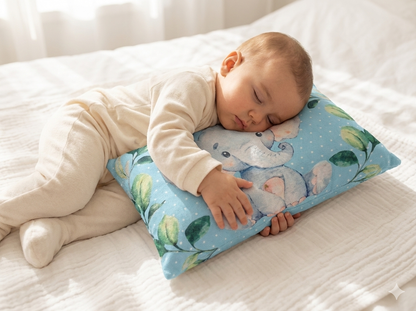 FinchGold Baby Pillow with Super Soft Imported Fabric, 1 Month to 5 Year Kids Pillows, Animal/Cartoon Prints, Kid Pillow for Sleep, Bed Set, Head Shaping, Neck Support-12 x 18 in-201