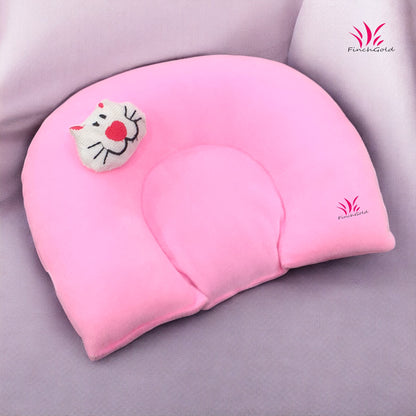FinchGold Sarso Rai Baby Pillow – Round, Velvet, Pink, 1-Pack
