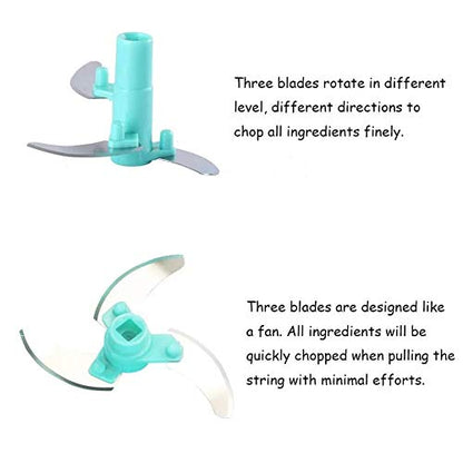 FinchGold Manual Food Chopper – Quick Veggie Cutter, Hand Pull