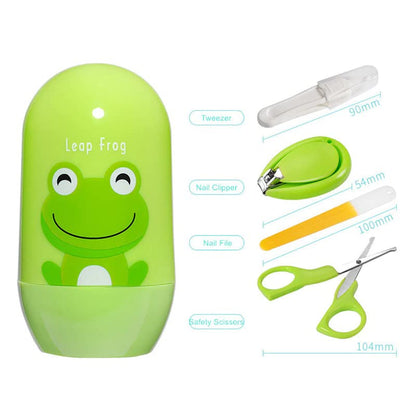 Baby Nail Clipper Set – Cartoon, File, Tweezer, Multi-color