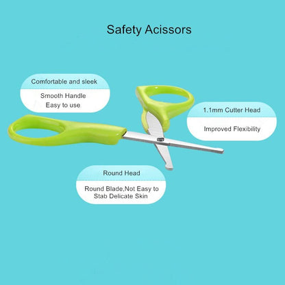 Baby Nail Clipper Set – Cartoon, File, Tweezer, Multi-color