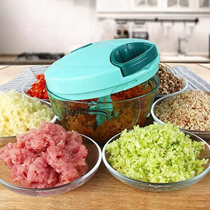 FinchGold Manual Food Chopper – Quick Veggie Cutter, Hand Pull