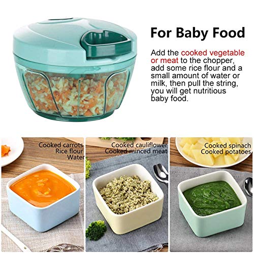 FinchGold Manual Food Chopper – Quick Veggie Cutter, Hand Pull