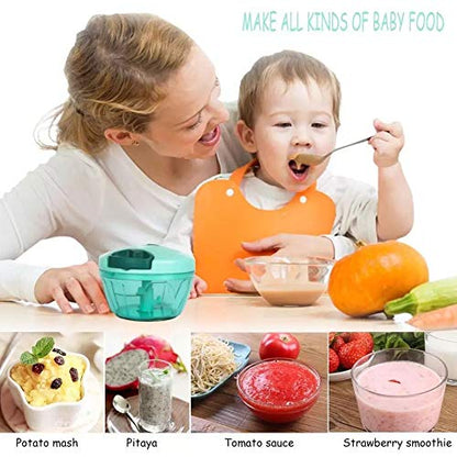 FinchGold Manual Food Chopper – Quick Veggie Cutter, Hand Pull