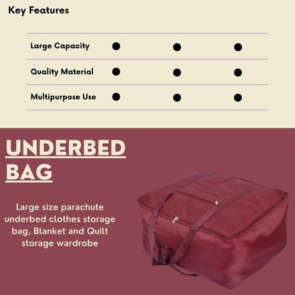 FinchGold Nylon Moisture Proof Multi-Purpose Super Extra Jumbo Large Toys Storage Bag/Blankets/Clothes Storage Organizer with Zip and Double Handle