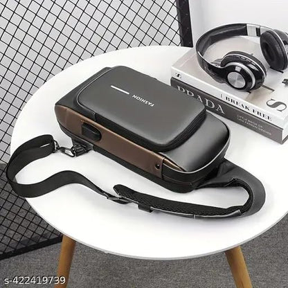 FinchGold Waterproof Slim Sling Bag – Unisex Anti-Theft Chest Backpack