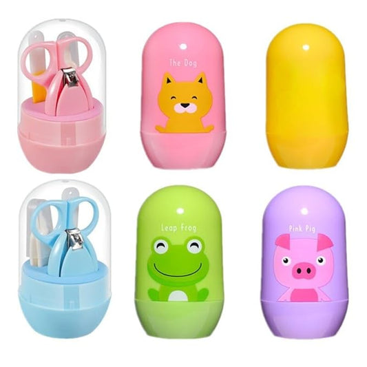 FinchGold 4pcs Baby Health Kits Nail Care Set for Kids Nail Clipper Scissors Nail Clippers Storage Box for Travel