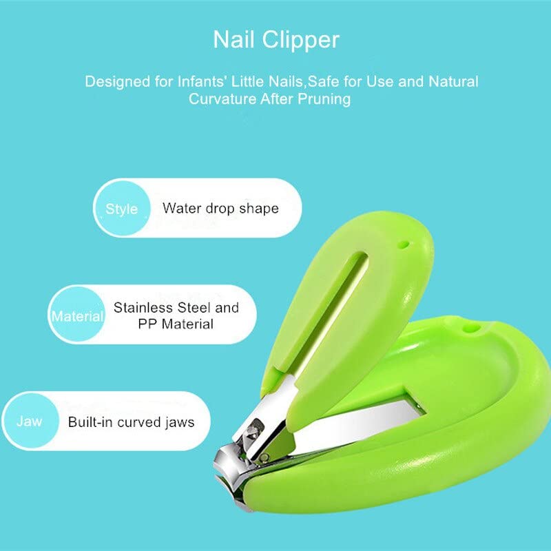 Baby Nail Clipper Set – Cartoon, File, Tweezer, Multi-color