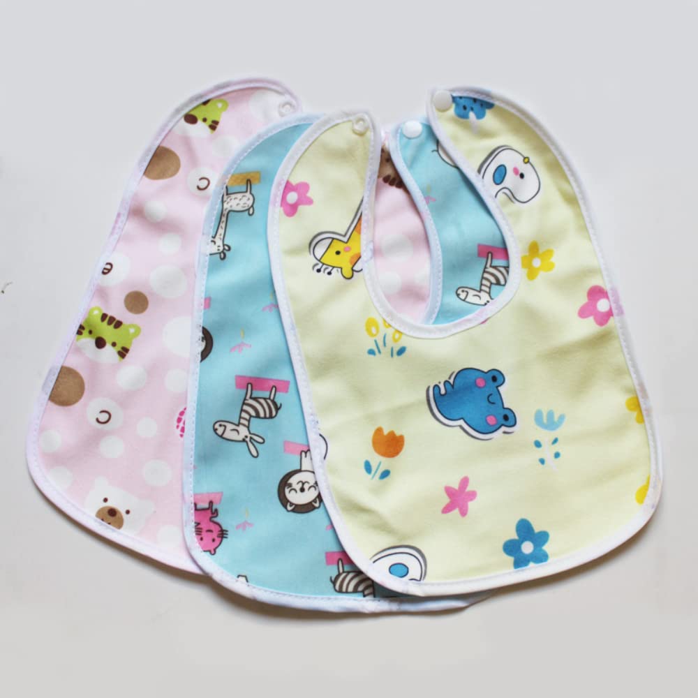 Waterproof Baby Bibs Pack of 3 – Cotton Triangle Bandana