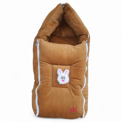 FinchGold Baby Sleeping Bag for 0-6 Months - Brown Velvet