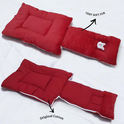 FinchGold Baby Sleeping Bag – Red Fur, 0-6 Months