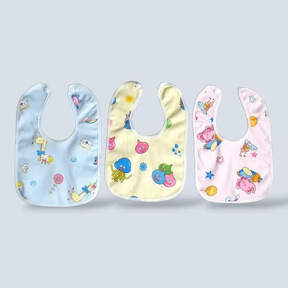 FinchGold Baby Feeding Set – 3 Bibs & 1 Helmet, Multicolor, 6-24 Months