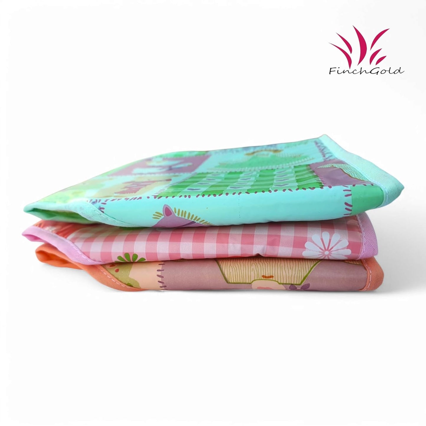 FinchGold Reusable Baby Cloth Diapers – Pack of 3 with Pads