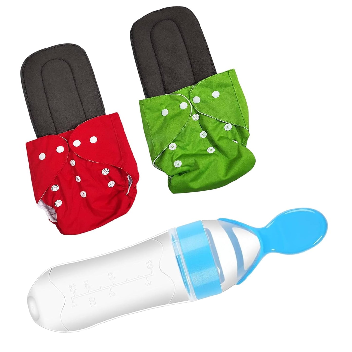 FinchGold Baby Feeding Bottle 90ml with 2 Washable Cloth Nappies