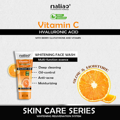 Maliao Makeup 5 Piece Organic Vitamin C Skin Care Set ( Sunscreen + Serum + Face Wash + Whitening Cream + Toner ) 330g