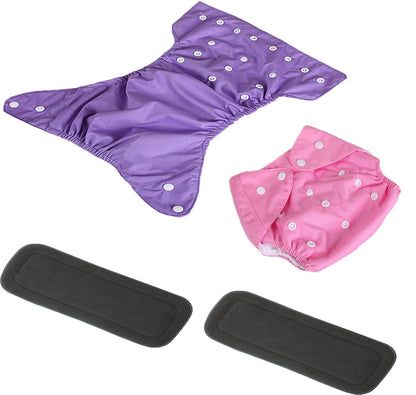 FinchGold Washable Baby Cloth Diaper Set – 2 Diapers, Inserts