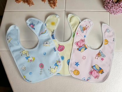 FinchGold Baby Feeding Set – 3 Bibs & 1 Helmet, Multicolor, 6-24 Months