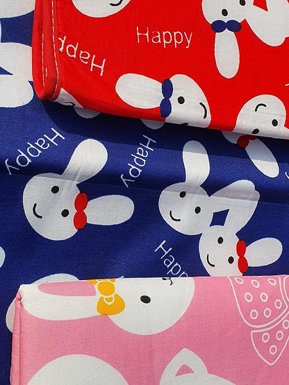 FinchGold Baby Diaper Changing Mats/Bichhoni (One Side Cotton One Side Plastic) Waterproof Bed Protectors for 0-15 Months Babies ((Pack of 3)) Random Multi Color Designs