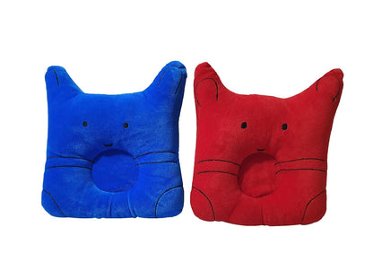 FinchGold Newborn Baby Pillows – Cat Shape, Velvet, 2-Pack