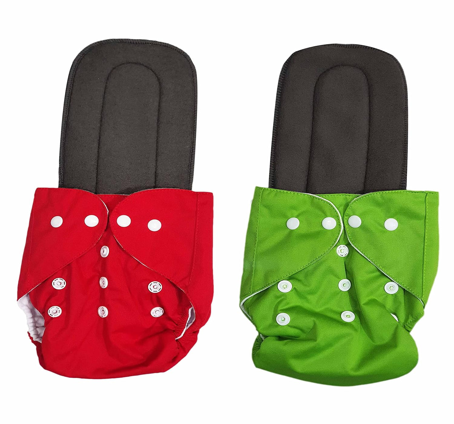 FinchGold Washable Baby Cloth Diaper Set – 2 Diapers, Inserts