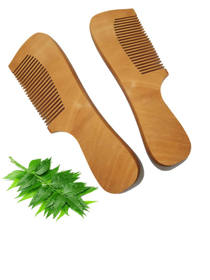 FinchGold Wooden Hair Combs – Anti-Hair Fall, Scalp Care