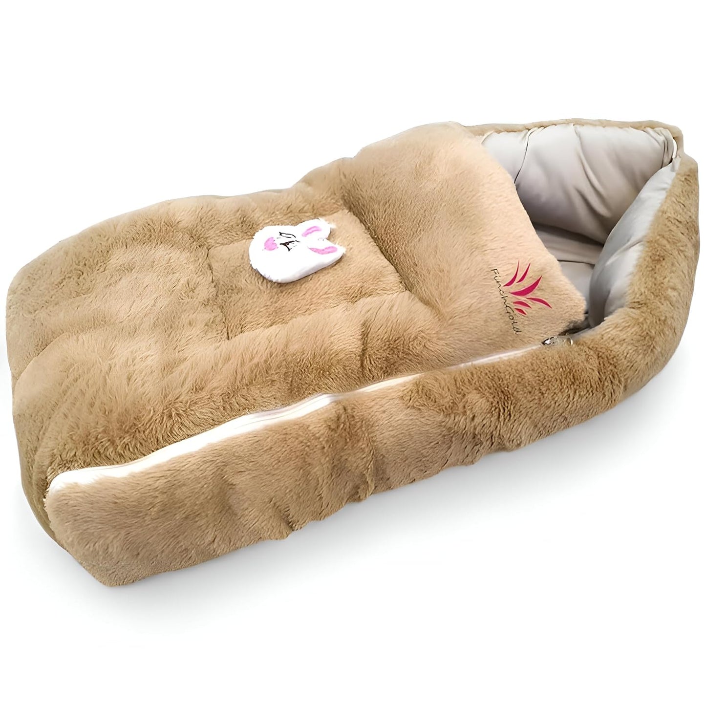 FinchGold Soft Cotton Fur Baby Sleeping Bag – Brown, Newborn