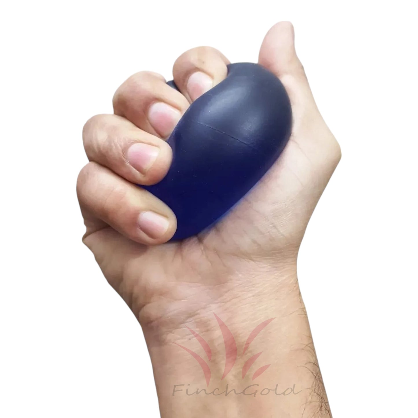 FinchGold Hand Exercise Gel Ball, Grip Strengthener (Large - Blue)