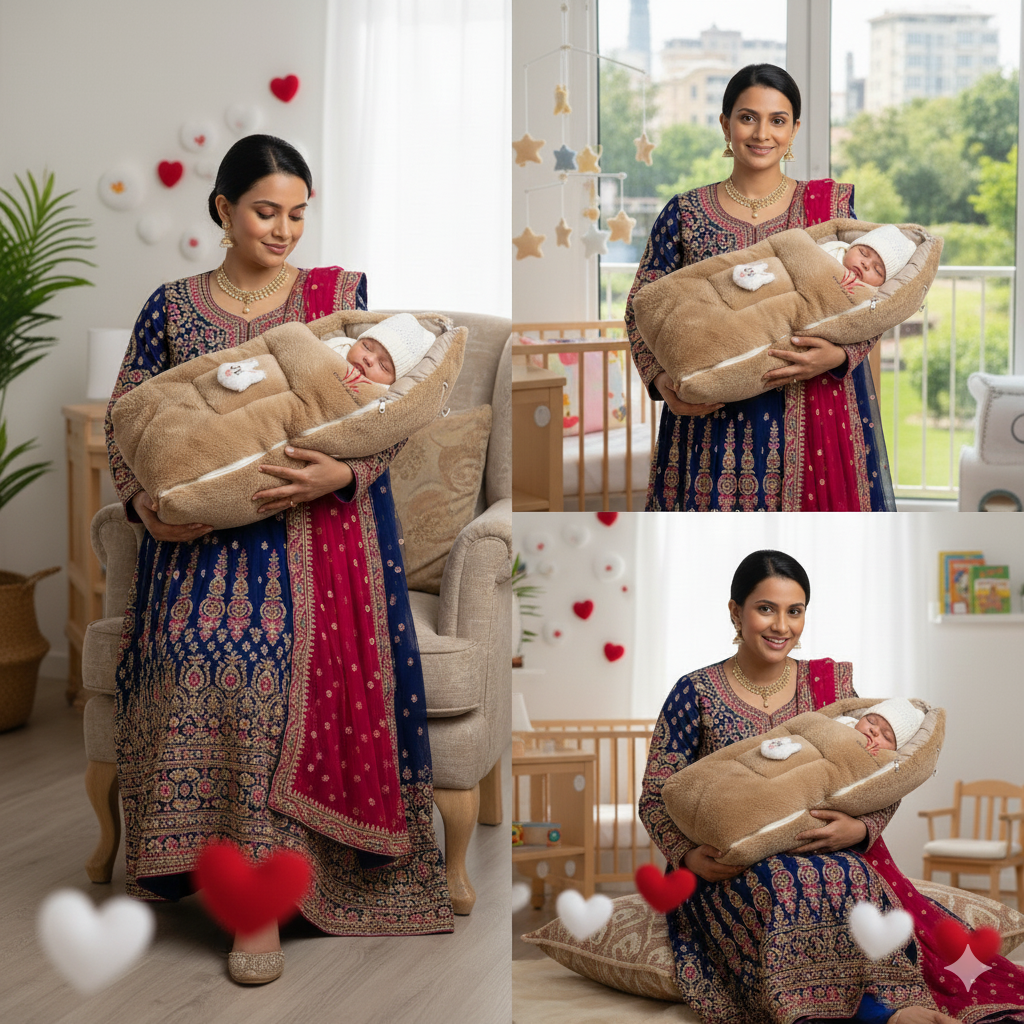 Baby Sleeping Bag for 0-6 Months with Baby Hugging Pillow Combo