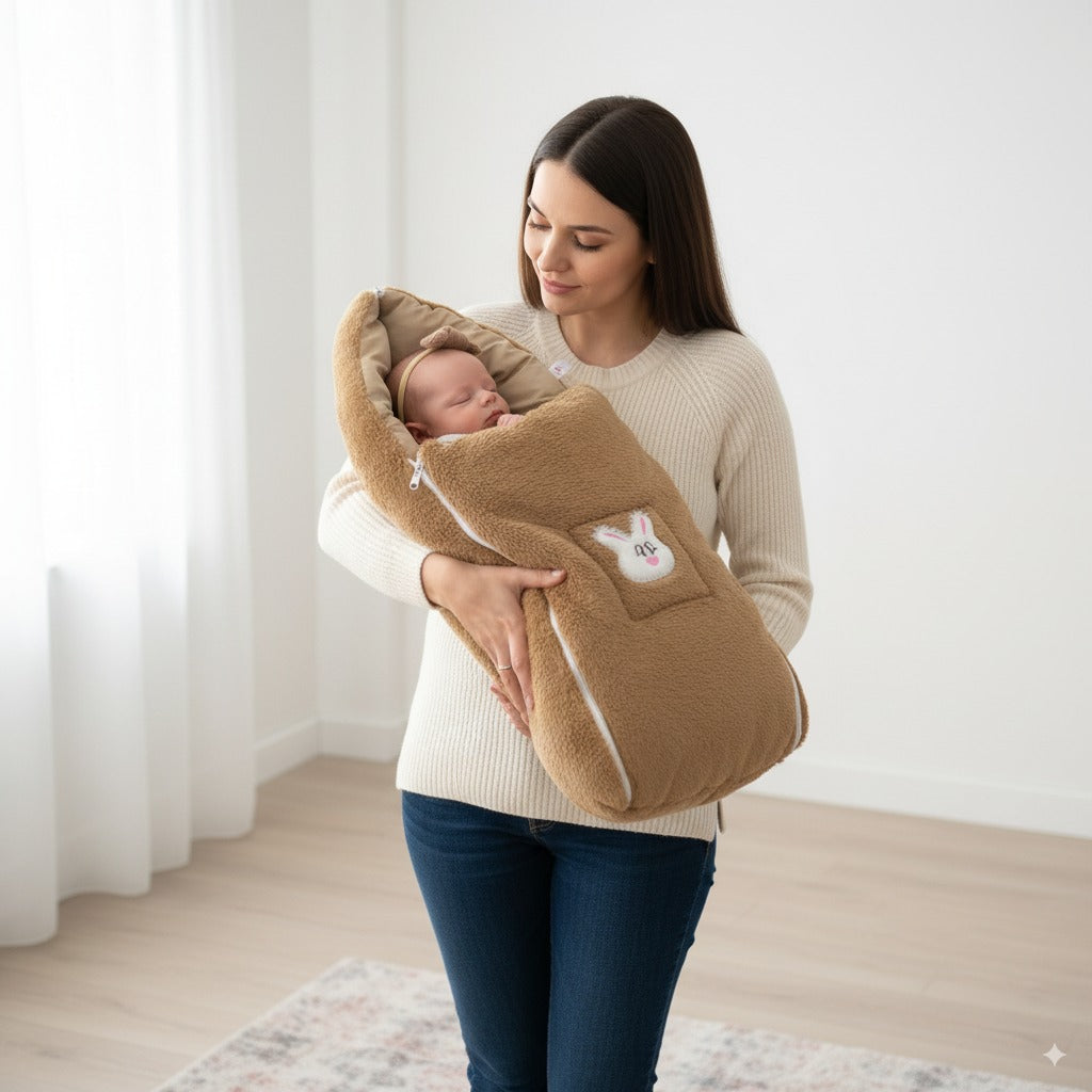 FinchGold Baby Sleeping Carry Bag Cum Bed in Soft Rabbit Fur