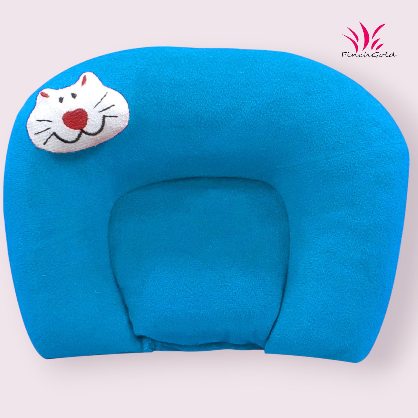 FinchGold Mustard Seeds Baby Pillow (Light Blue)