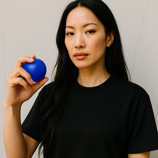 FinchGold Hand Exercise Gel Ball, Grip Strengthener (Large - Blue)