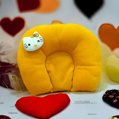 FinchGold Baby Head Support Takiya, Mustard Seeds Filling, 25 x 20.5 cm, Yellow